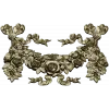 Rococo floral garland STL 3D model for CNC router and decorative panels