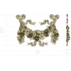 Rococo floral garland STL 3D model for CNC router and decorative panels