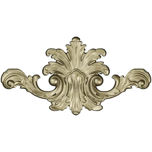 Ornate acanthus cartouche 3D STL for CNC carving