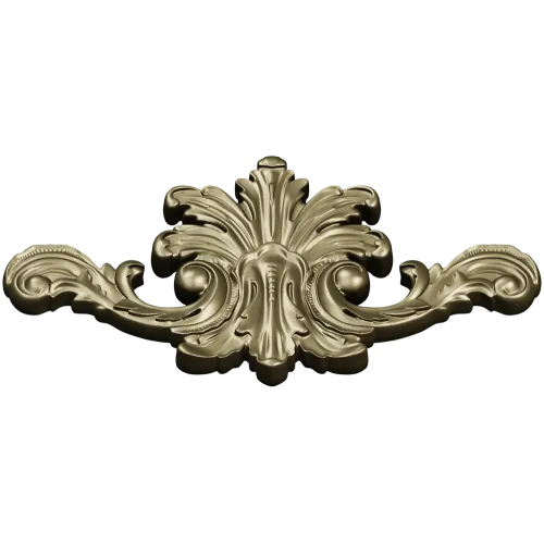 Ornate acanthus cartouche 3D STL for CNC carving