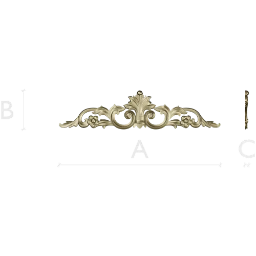 Acanthus Scroll Decorative STL for CNC - high relief 3D model