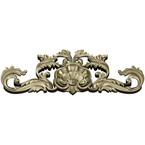 Shell & Acanthus Cartouche STL 3D Model for CNC
