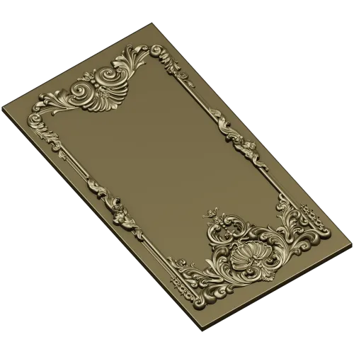 Rococo Shell Decorative Panel STL