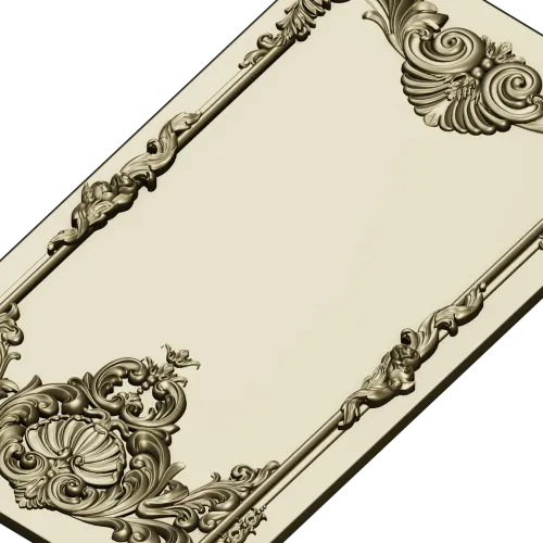 Rococo Shell Decorative Panel STL