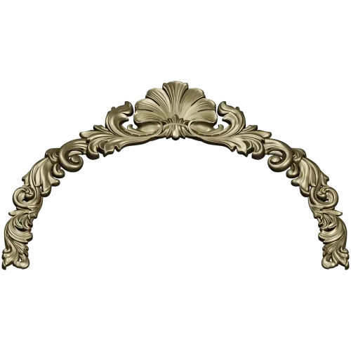 Рокайльный картуш - верхний декор для рамы (STL модель)