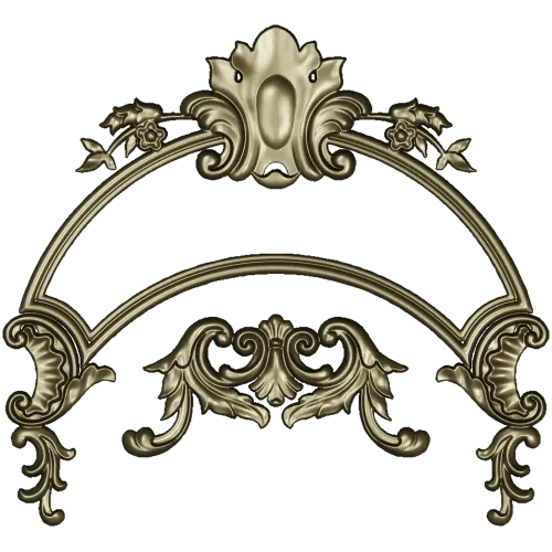 Rococo Acanthus Arch STL for CNC