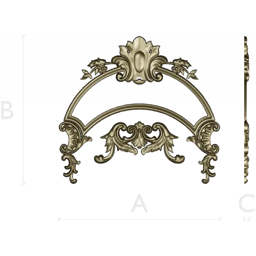 Rococo Acanthus Arch STL for CNC