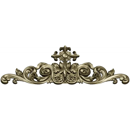 Ornamental Acanthus Crest - High Relief STL 3D Model for CNC