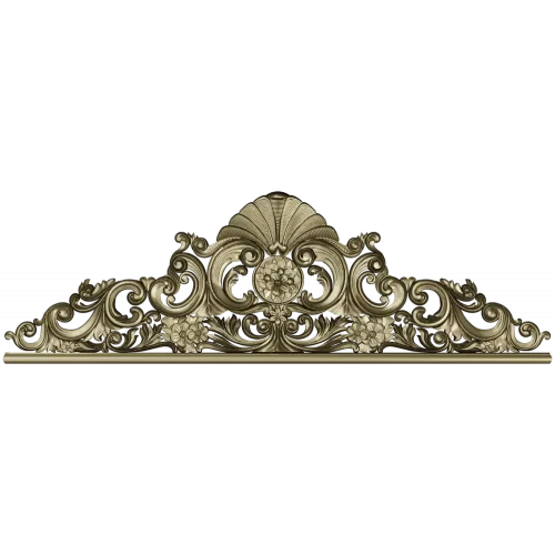 Regal Shell Pediment STL 3D Model for CNC