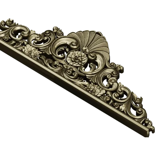Regal Shell Pediment STL 3D Model for CNC