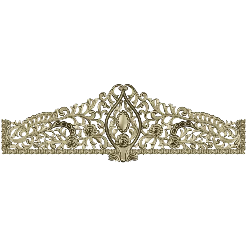 Regal Acanthus Crest - STL 3D model for CNC milling