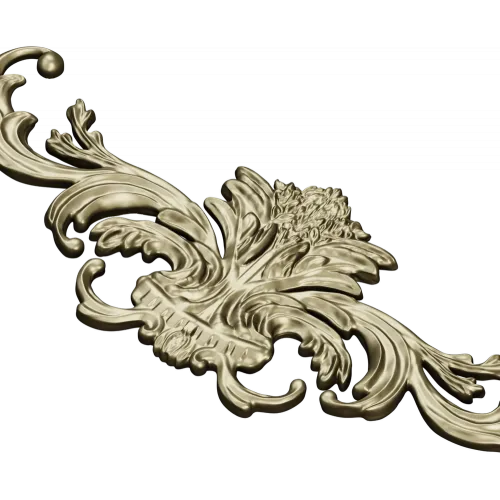 Рокайльный картуш для фрезеровки - 3D модель STL
