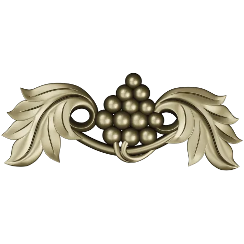 Grape and Acanthus Decorative Applique STL for CNC