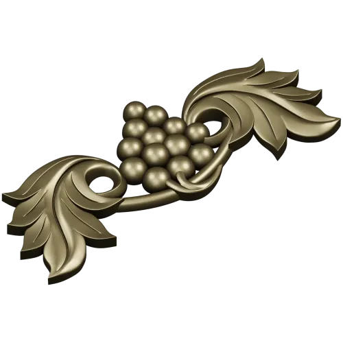 Grape and Acanthus Decorative Applique STL for CNC