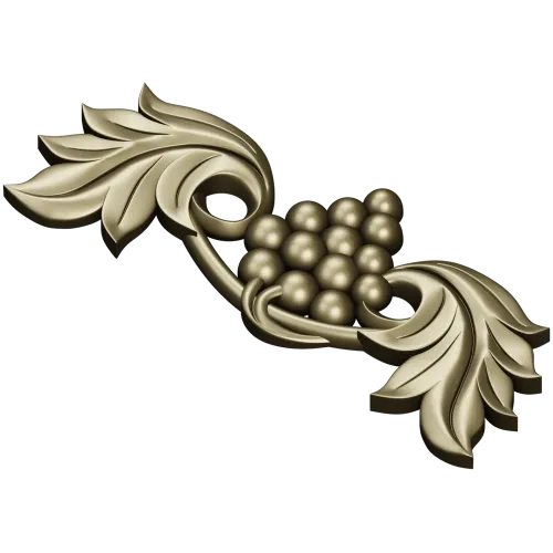 Grape and Acanthus Decorative Applique STL for CNC