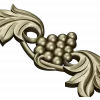 Grape and Acanthus Decorative Applique STL for CNC