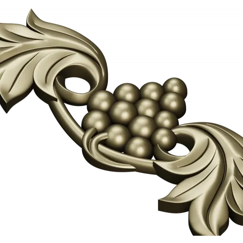 Grape and Acanthus Decorative Applique STL for CNC