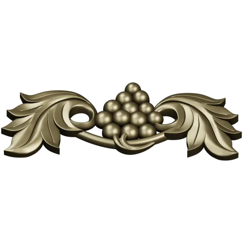 Grape and Acanthus Decorative Applique STL for CNC