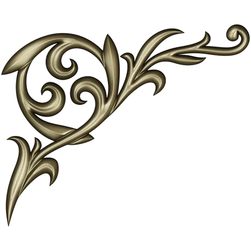 Baroque Acanthus Corner STL for CNC carving
