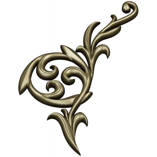 Baroque Acanthus Corner STL for CNC carving