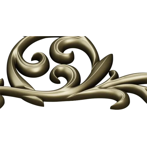 Baroque Acanthus Corner STL for CNC carving