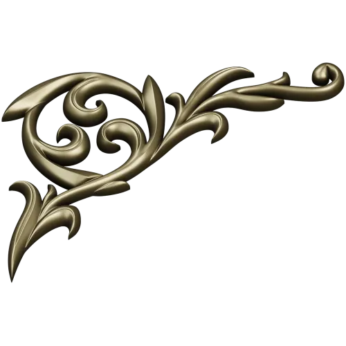 Baroque Acanthus Corner STL for CNC carving