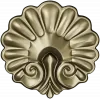 Rococo Shell Rosette - STL 3D model for CNC carving
