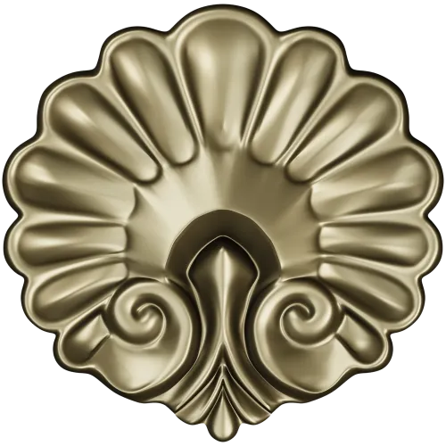 Rococo Shell Rosette - STL 3D model for CNC carving