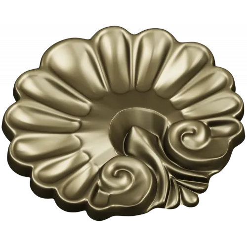 Rococo Shell Rosette - STL 3D model for CNC carving