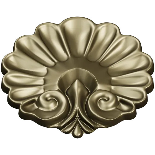 Rococo Shell Rosette - STL 3D model for CNC carving