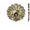 Rococo Shell Rosette - STL 3D model for CNC carving