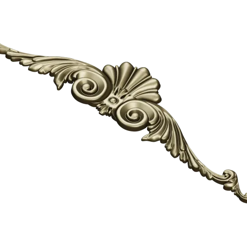 Baroque Shell & Scroll Cartouche STL for CNC