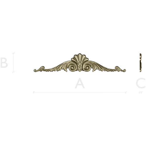 Baroque Shell & Scroll Cartouche STL for CNC
