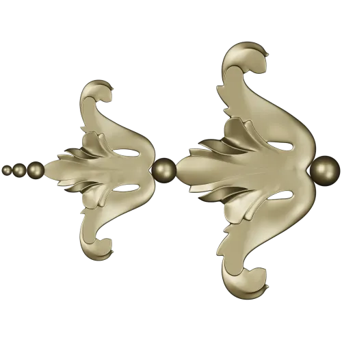 Baroque Acanthus Applique STL for CNC