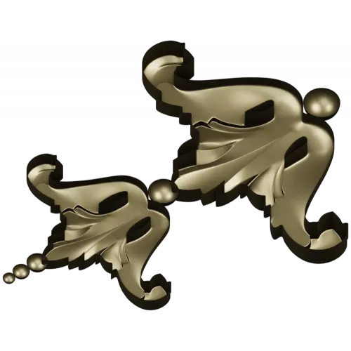 Baroque Acanthus Applique STL for CNC