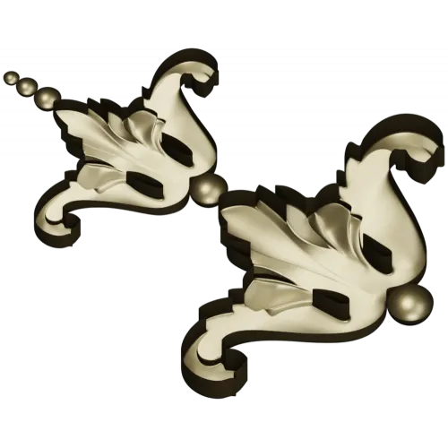 Baroque Acanthus Applique STL for CNC