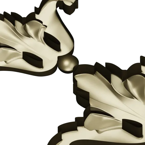 Baroque Acanthus Applique STL for CNC