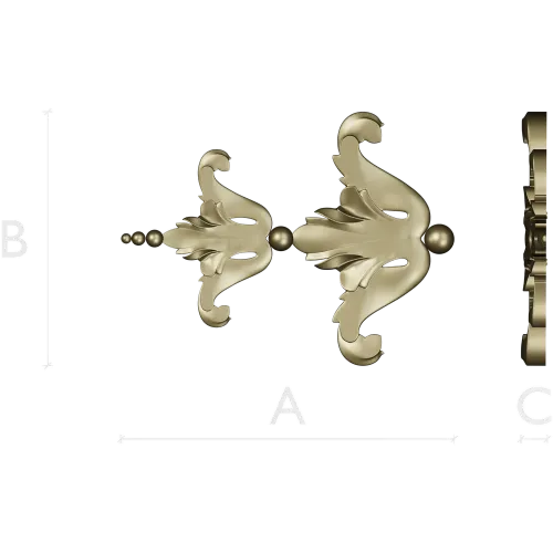 Baroque Acanthus Applique STL for CNC