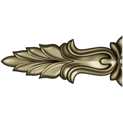 Baroque Acanthus Leaf Applique - STL 3D model for CNC