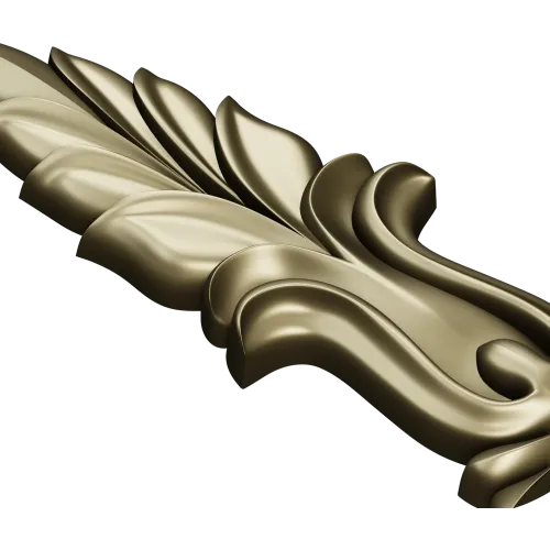 Baroque Acanthus Leaf Applique - STL 3D model for CNC