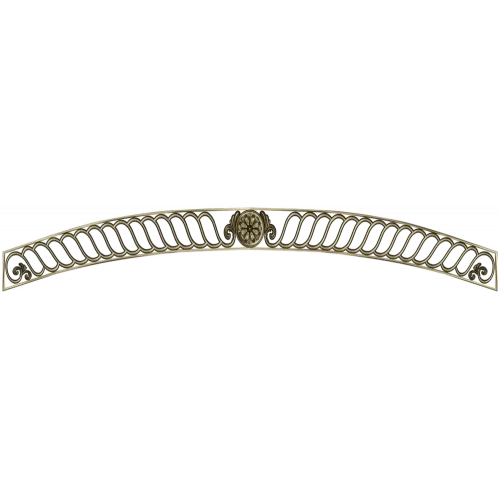 Curved Rosette Openwork Panel STL for CNC