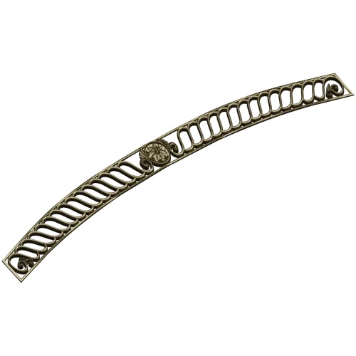 Curved Rosette Openwork Panel STL for CNC