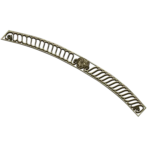 Curved Rosette Openwork Panel STL for CNC