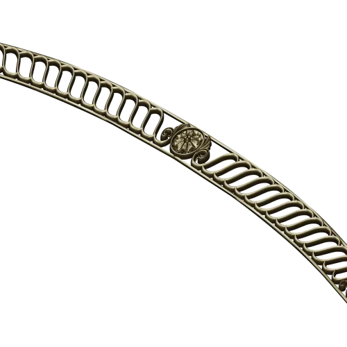 Curved Rosette Openwork Panel STL for CNC
