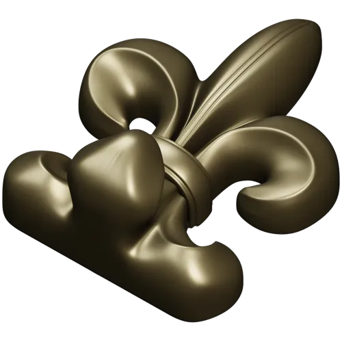 Королевская лилия - STL модель для ЧПУ, декоративный орнамент
