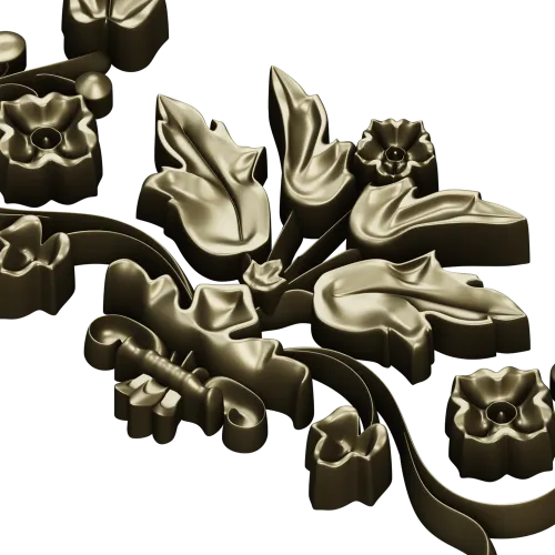 Флорентийская ветвь - 3D модель STL для ЧПУ, декоративная накладка