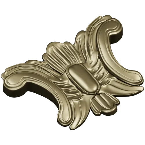 Rococo Acanthus Cartouche STL for CNC