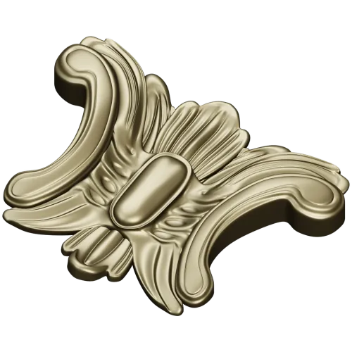 Rococo Acanthus Cartouche STL for CNC