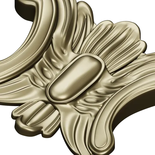 Rococo Acanthus Cartouche STL for CNC