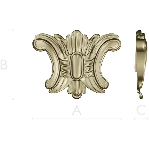 Rococo Acanthus Cartouche STL for CNC